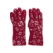 LARGE RED FLORAL PRINT OVEN GLOVES