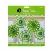 Hand Paper Fan Green 5 Pack 