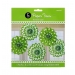 Green Paper Fan Decoration 5 Pack 