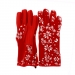 SMALL RED FLORAL PRINT OVEN GLOVES