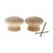 Varnished Pine Knobs- 40mm, 2Pack
