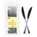 DINA DELUXE SILVER PLASTIC KNIVES 18 PC