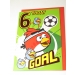 ANGRY BIRD FOOTBALL CARD AGE 6