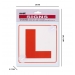 PVC Learner Driver L Plate – Red 15 x 15 cm