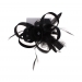 Black Flower & Real Feather Hair Clip