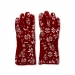  SMALL CRANBERRY FLORAL DESIGN OVEN GLOVES
