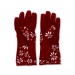 Small Cranberry Floral Design Oven Gloves