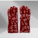 SMALL CRANBERRY FLORAL DESIGN OVEN GLOVES
