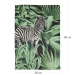 Printed Cotton Rug Zebra 60X90cm