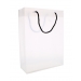 GIFT BAG WHITE WITH BLACK ROPE HANDLE 