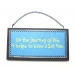 Hanging Wooden Plaque - Satnav Text