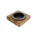 WOODEN ASHTRAY FEATURING METAL INSERT
