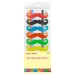 DINA MOUSTACHE STRAWS ASSORTED COLOUR 6 PC