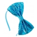 CLAIRE'S BLUE SEQUIN BOW HEADBAND