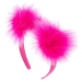 CLAIRE'S  POM HEADBAND DARK PINK