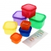 Square Food Container With Stickers 7 pc Bpa Free