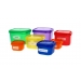 Square Food Container With Stickers 7 pc Bpa Free