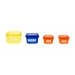 Square Food Container With Stickers 7 pc Bpa Free