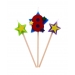 AMSCAN STARS CANDLES ON A STICK AGE 8 3 PACK
