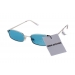 ELLA METAL SQUARE TURQUOISE SUNGLASSES