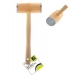 WOODEN TENDERIZER MEAT MALLET WITH METAL ENDS