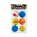 Stress Balls Assorted Colours &  Designs Pack of 6