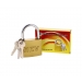 GOLD PLATED IRON PADLOCK 3 KEYS