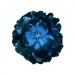 Dark Blue Flower Hair Band With Clip