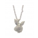 Playboy Pendant Necklace Silver