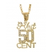 50 CENT G-UNIT PENDANT NECKLACE GOLD L SIZE