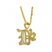 L-Size B2 Sign Gold Pendant Necklace