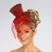 MINI GLITTER TOP HAT HEADBAND RED