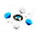 Diamond Glass Beads Turquoise