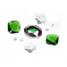 Diamond Glass Beads Emerald