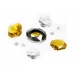 Diamond Glass Beads Amber