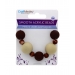 SMOOTH ACRYLIC BEADS BROWN 9 PC