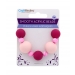 SMOOTH ACRYLIC BEADS PINK 9 PC