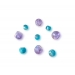 Etched Glass Beads Elegant 9 pcs