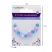 Etched Glass Beads Elegant 9 pcs