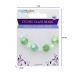 Etched Glass Beads Verdi 9 pc