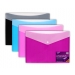 20 Pack A4 Plastic Button Wallet Double Pocket
