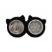 2PC Collapsible Cat Bowls - Portable Black