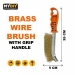 Brass Wire Brush With Grip Handle 26 X 5cm