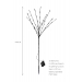 Indoor Black Led Branch Tree With 50 Warm Led Lights