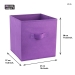 Fabric Foldable Handy Storage Box Purple Cube