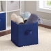 Fabric Foldable Handy Storage Box Blue Cube