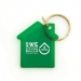 HOUSE SHAPED KEY CHAIN TRANSLUCENT GREEN