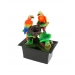 TABLE WATERFALL - SMALL, BATTERY (ORANGE PARROT, GREEN LEAVES STYLE)