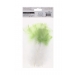 Colour-Tip Feathers White With Mint Green 12 pc