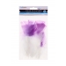 COLOUR-TIP FEATHERS WHITE WITH LILAC 12 PC